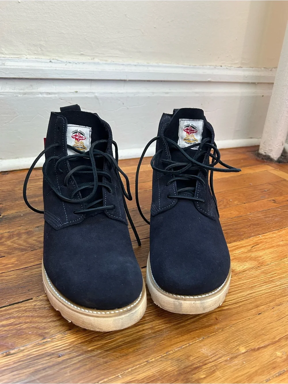 Blue almost Black Suede Chukka Boots for Men